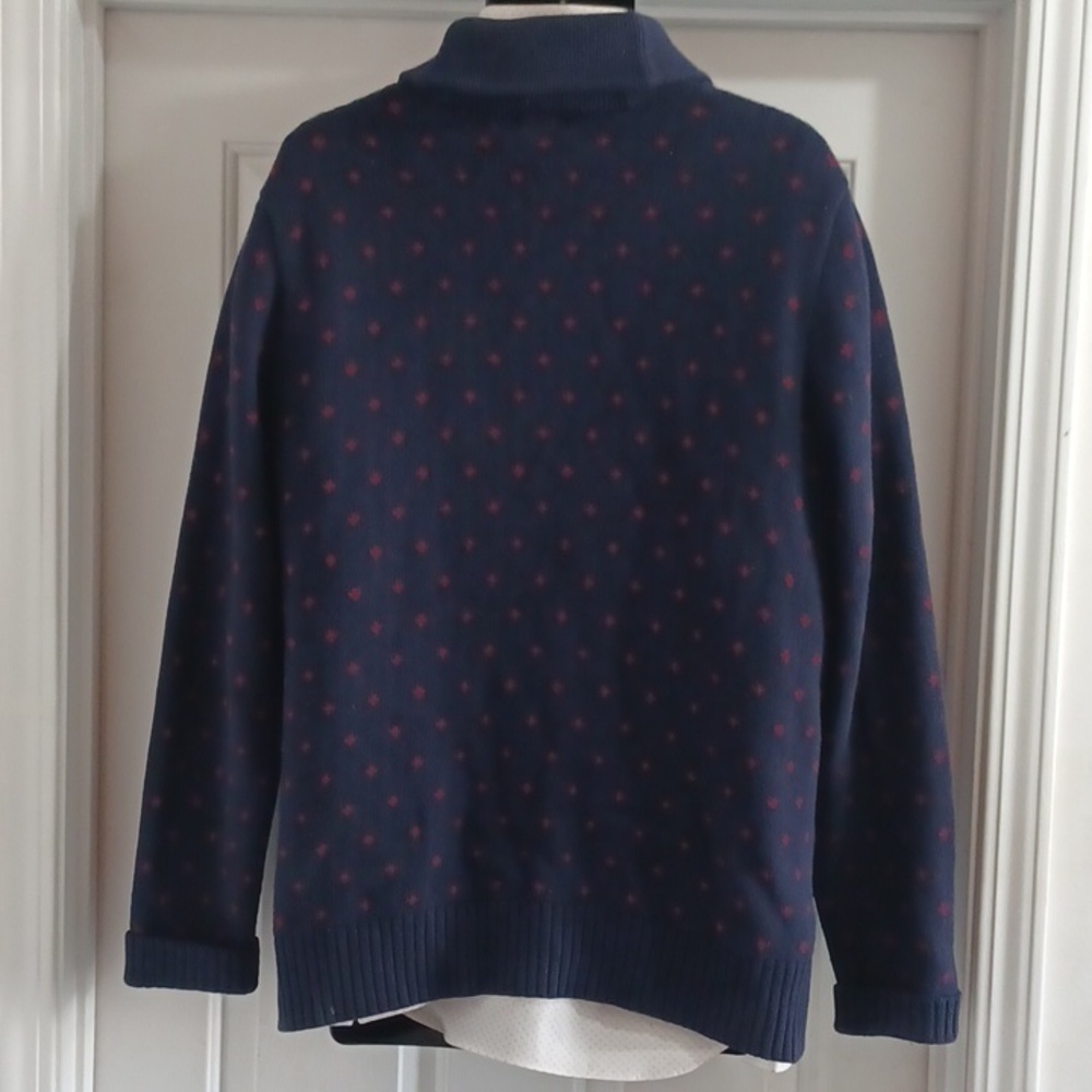 Merona Men's Navy and Burgundy Cardigan - Picture 7 of 8